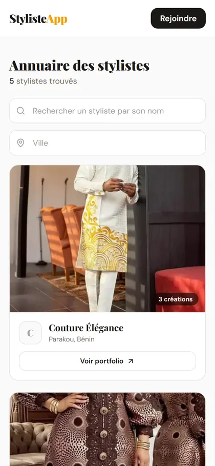 L'annuaire public — Votre vitrine et vos créations, visibles sans compte. Inclus à partir de Pro.